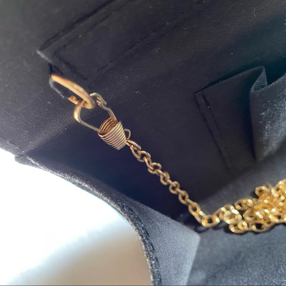 Black Luxe Clutch with Gold Detail - Picture 9 of 10